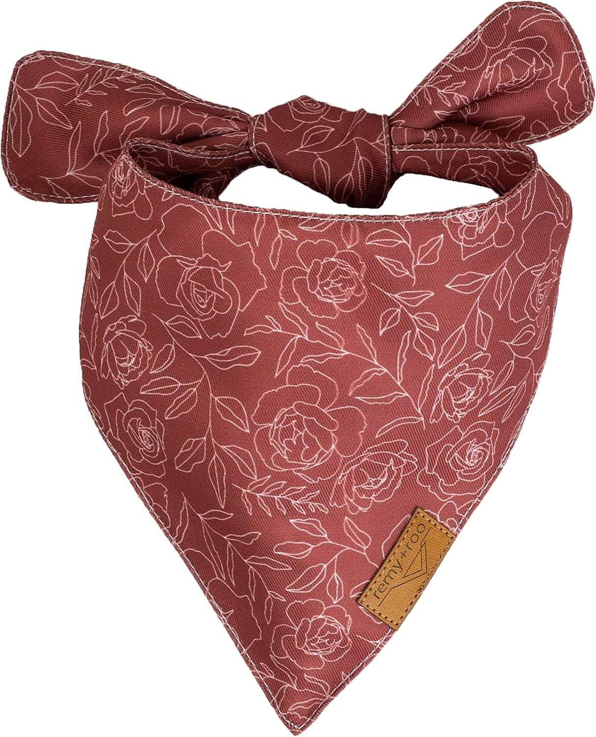 Large Spring Bandanas - 4 Pack Rubi Set | Premium Durable Adjustable Polyester Fabric | Patented Shape Girl Dog Bandana, Floral Dog Bandana