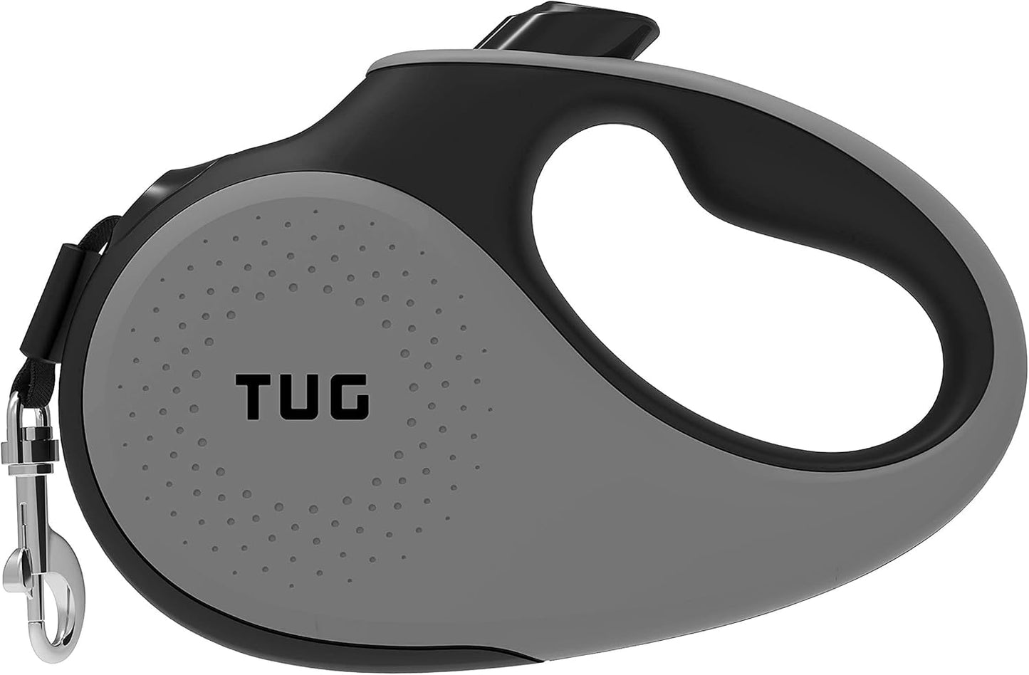 360° Tangle-Free Retractable Dog Leash | 16 Ft Strong Nylon Tape | One-Handed Brake, Pause, Lock (Large, White)