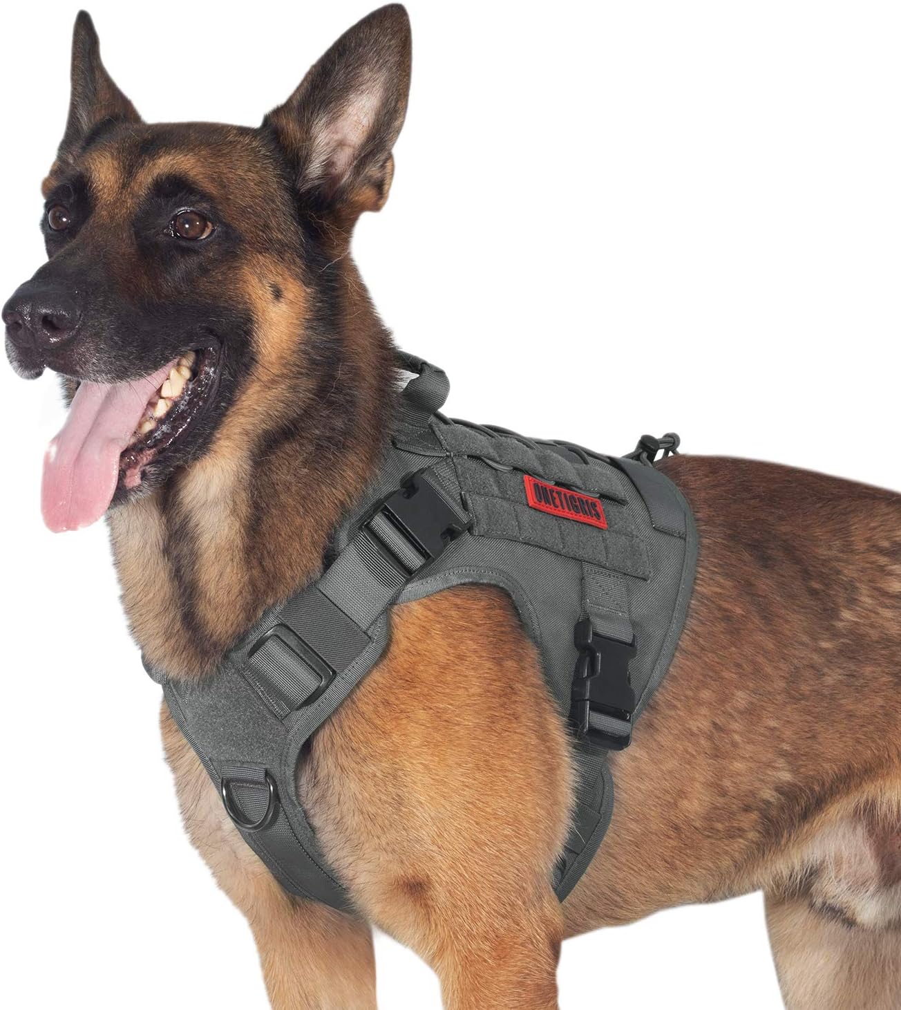 Tactical Dog Harness Vest - Adjustable No-Pull Service Dog Vest with Hook & Loop Panels for Walking, Hiking, and Training (Ranger Green, XS)