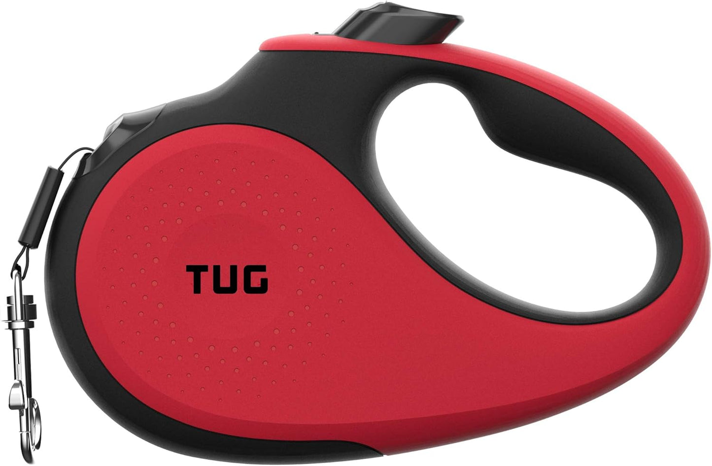 360° Tangle-Free Retractable Dog Leash | 16 Ft Strong Nylon Tape | One-Handed Brake, Pause, Lock (Large, White)