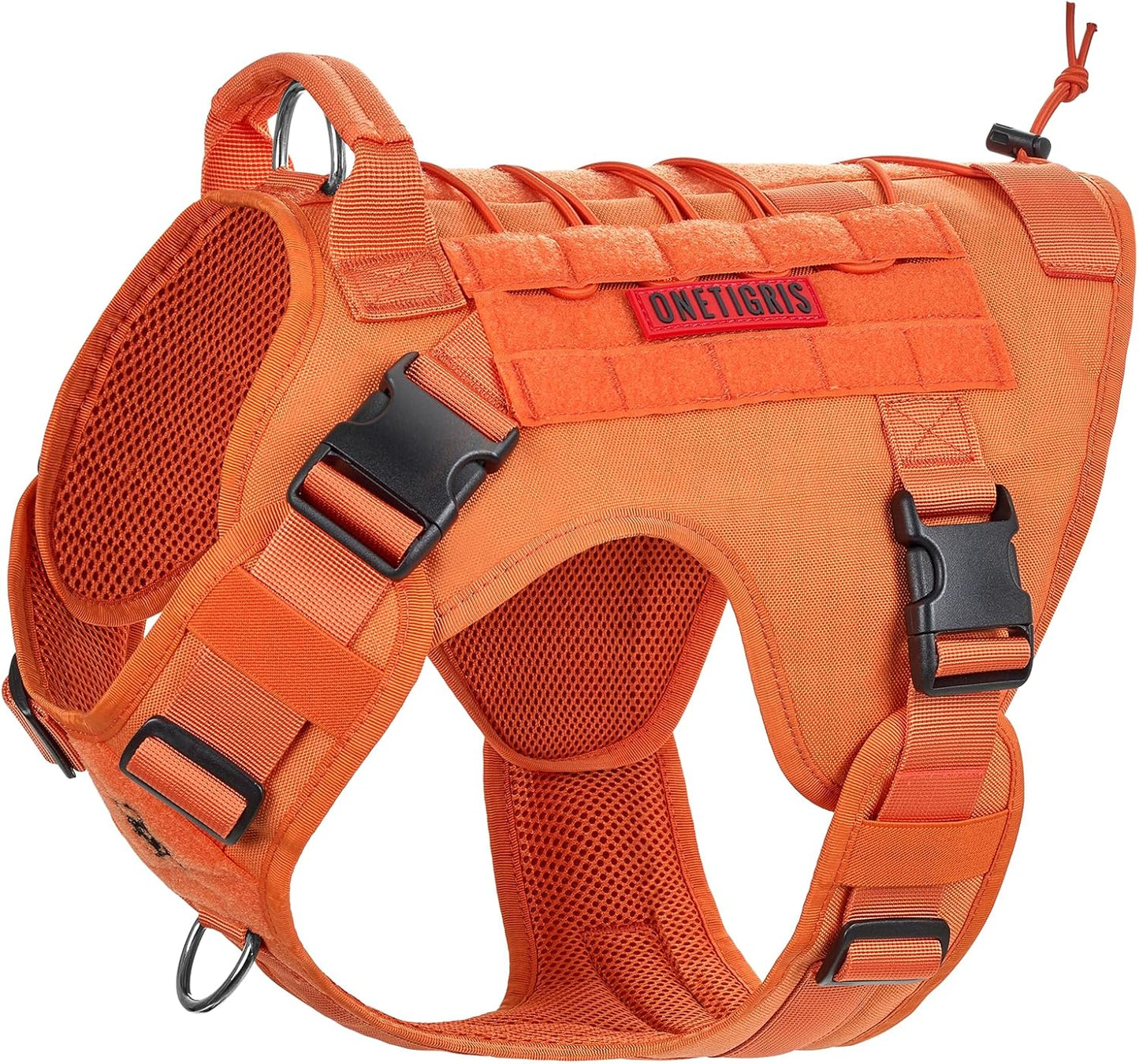 Tactical Dog Harness Vest - Adjustable No-Pull Service Dog Vest with Hook & Loop Panels for Walking, Hiking, and Training (Ranger Green, XS)