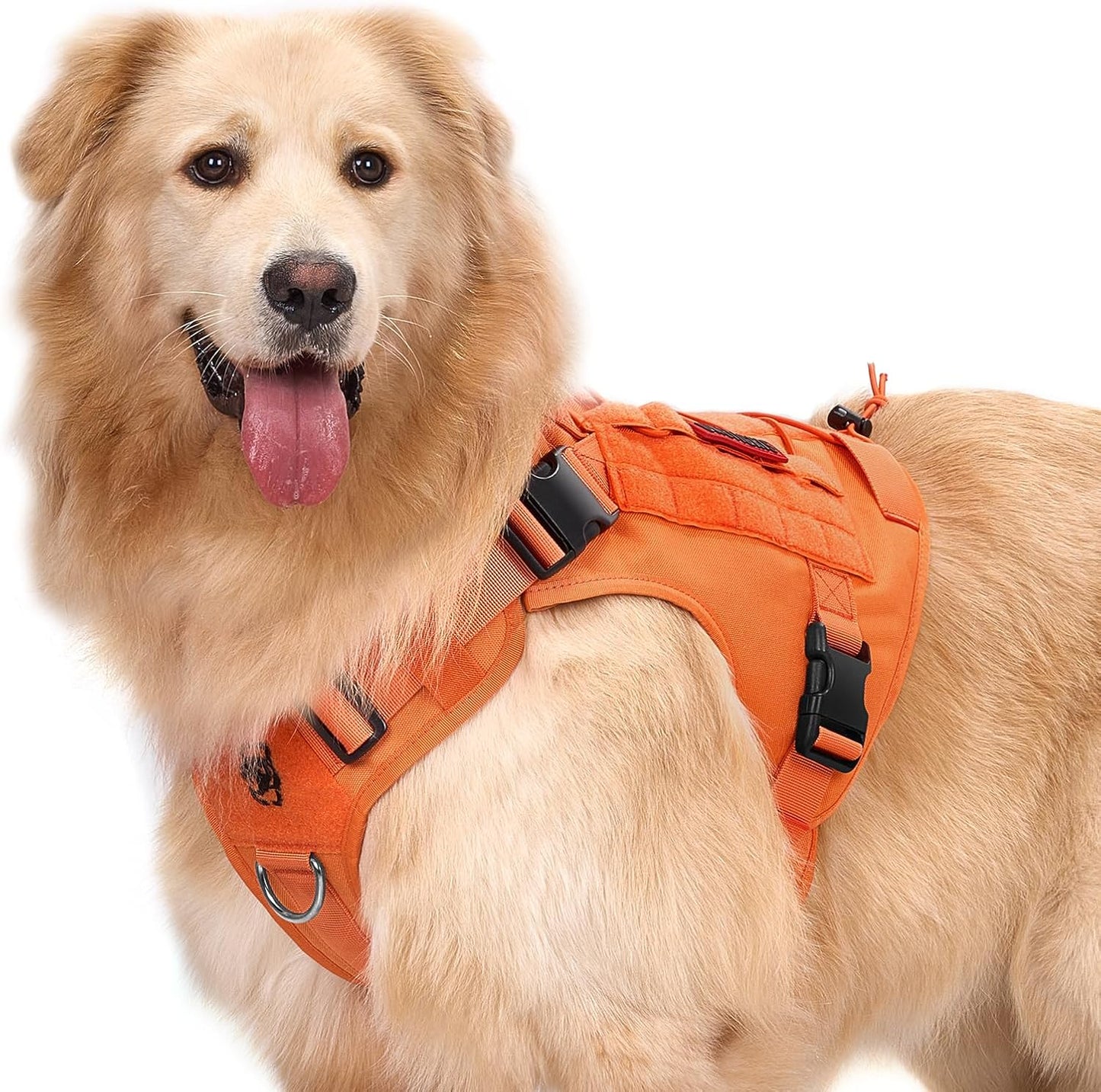Tactical Dog Harness Vest - Adjustable No-Pull Service Dog Vest with Hook & Loop Panels for Walking, Hiking, and Training (Ranger Green, XS)