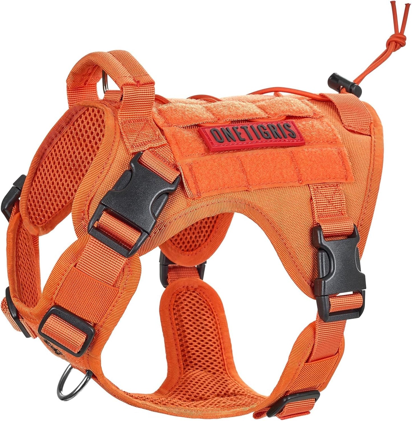 Tactical Dog Harness Vest - Adjustable No-Pull Service Dog Vest with Hook & Loop Panels for Walking, Hiking, and Training (Ranger Green, XS)