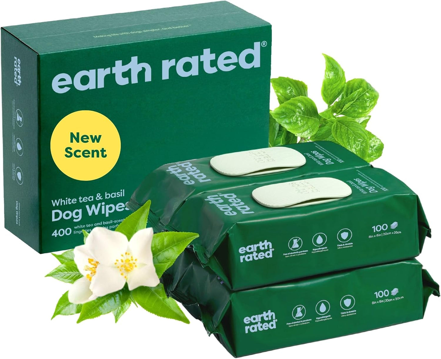 Dog Grooming Wipes, Hypoallergenic, Cleaning and Hydrating, for Paws, Body and Butt, Lavender Scented, 100 Count