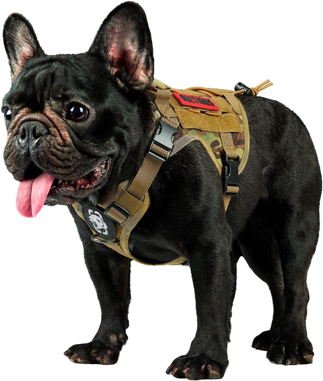 Tactical Dog Harness Vest - Adjustable No-Pull Service Dog Vest with Hook & Loop Panels for Walking, Hiking, and Training (Ranger Green, XS)