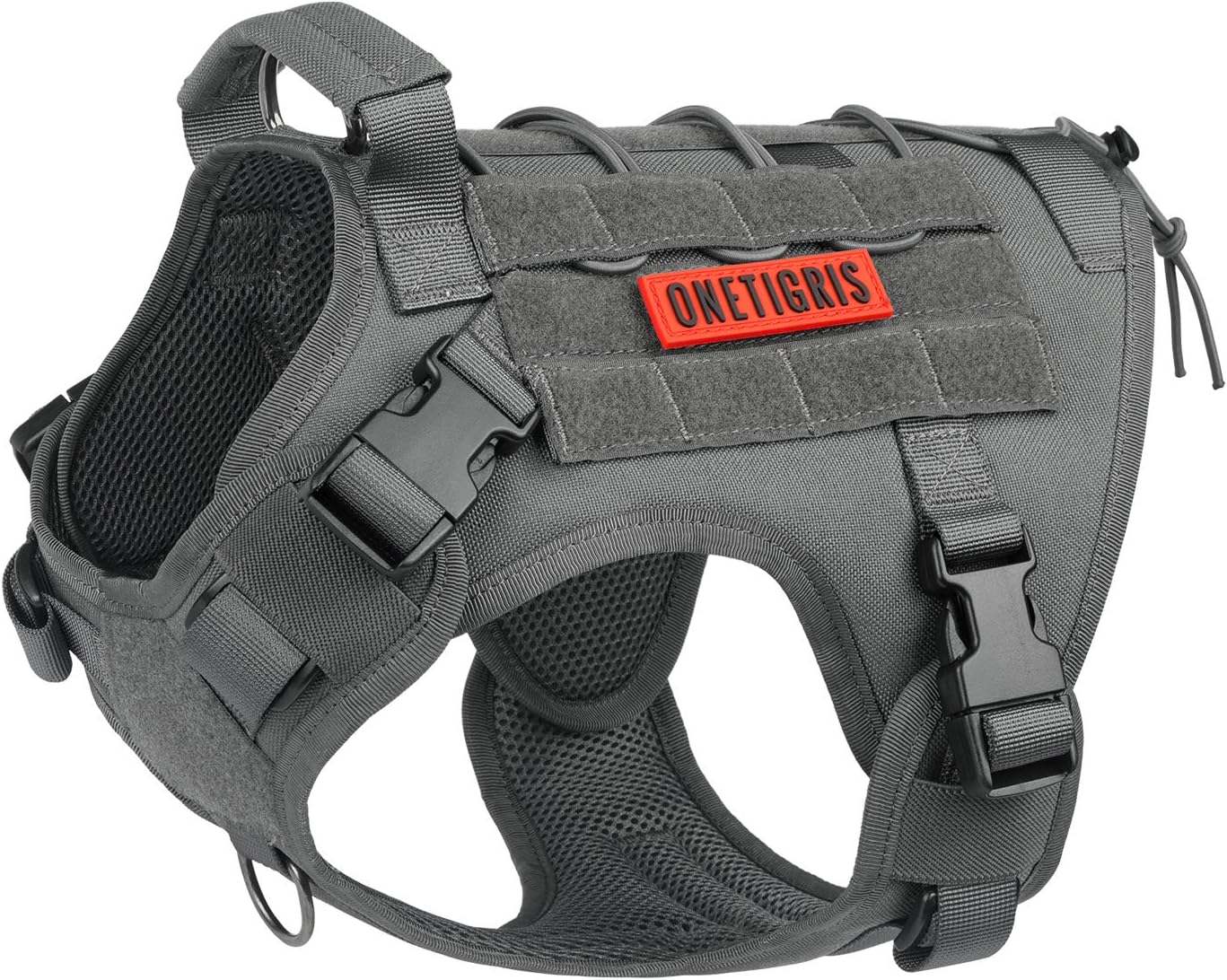 Tactical Dog Harness Vest - Adjustable No-Pull Service Dog Vest with Hook & Loop Panels for Walking, Hiking, and Training (Ranger Green, XS)