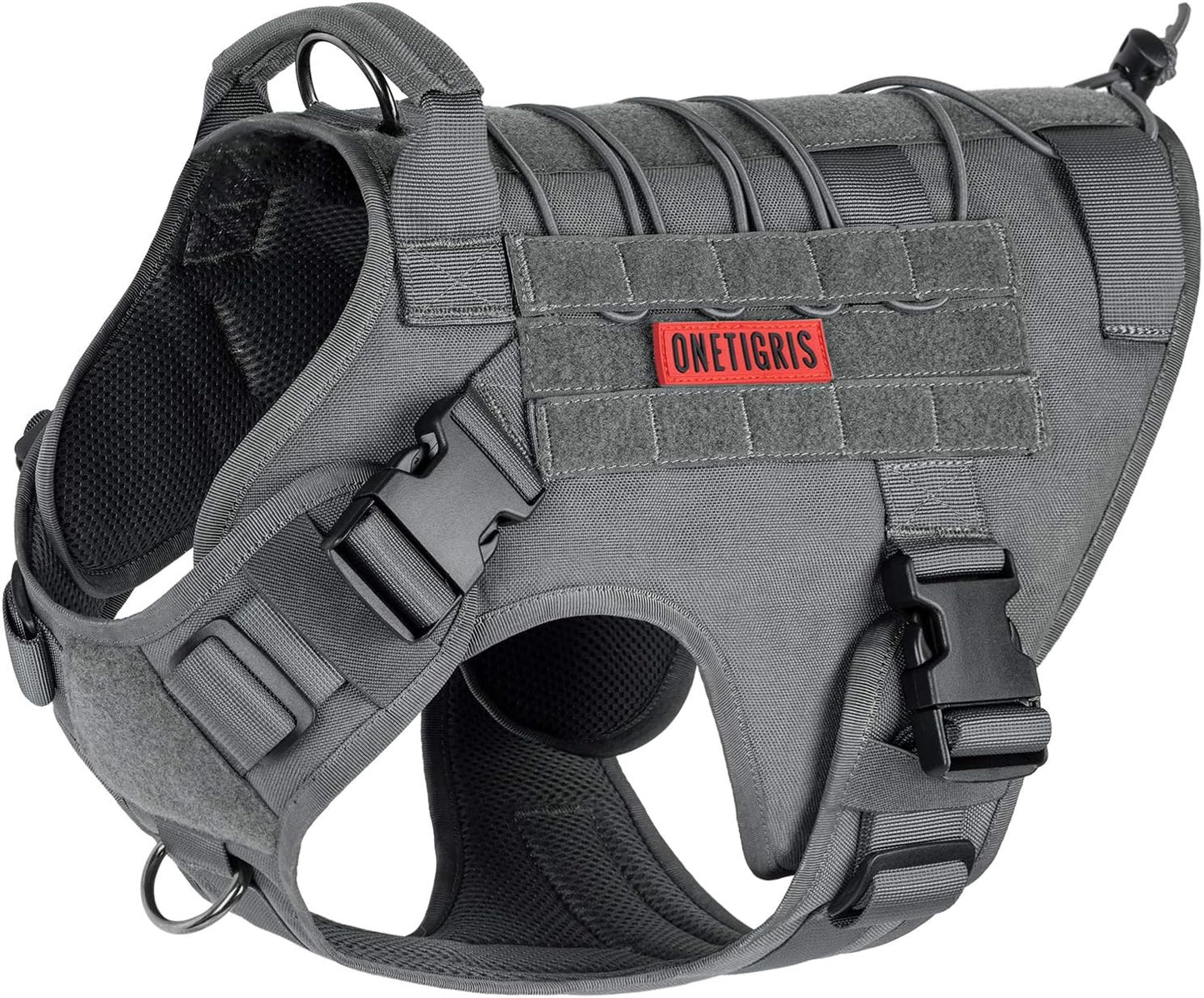 Tactical Dog Harness Vest - Adjustable No-Pull Service Dog Vest with Hook & Loop Panels for Walking, Hiking, and Training (Ranger Green, XS)