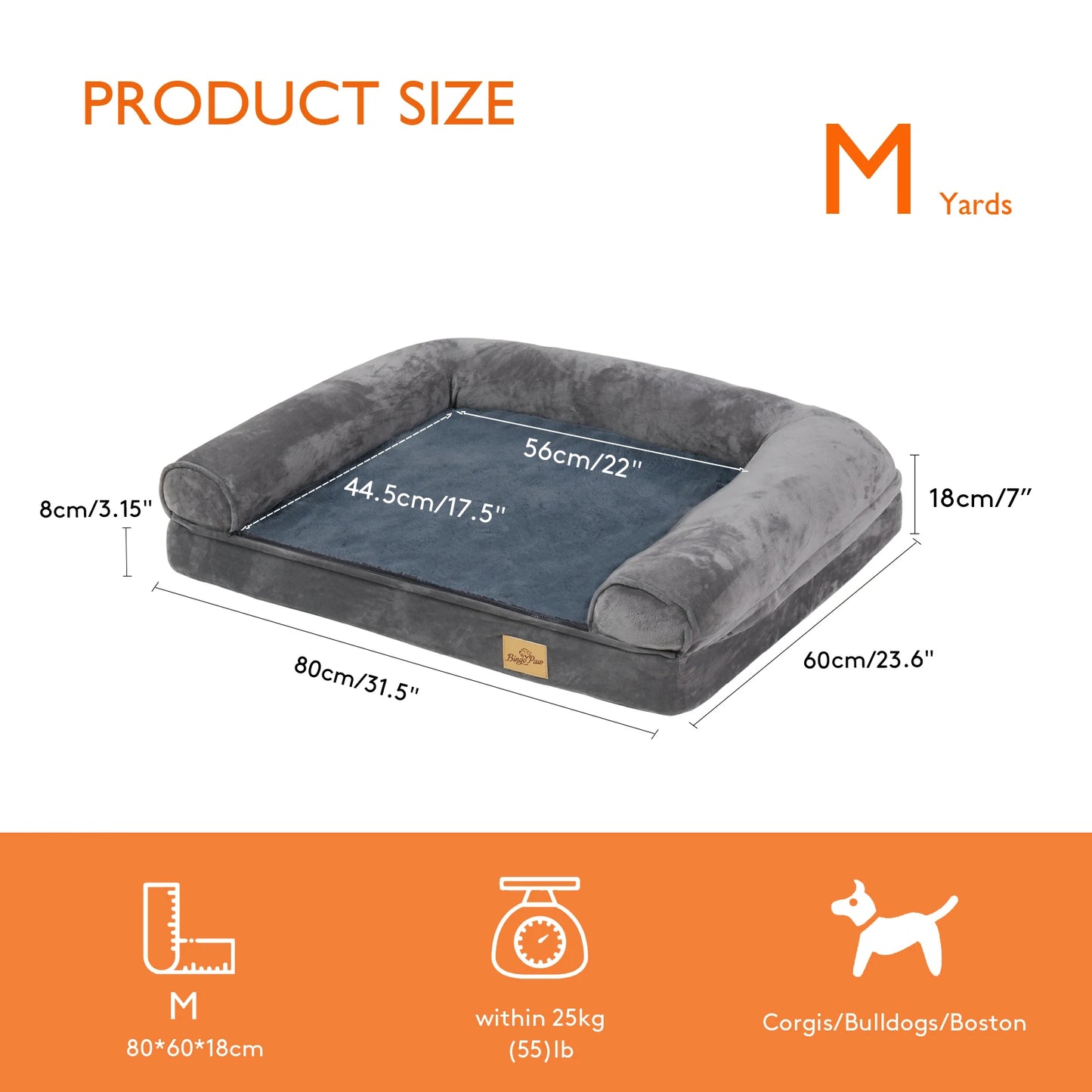 PetzyStore™ Orthopedic Dog Sofa Bed – Waterproof, Bolstered Foam Mattress for Large Dogs - PetzyStore