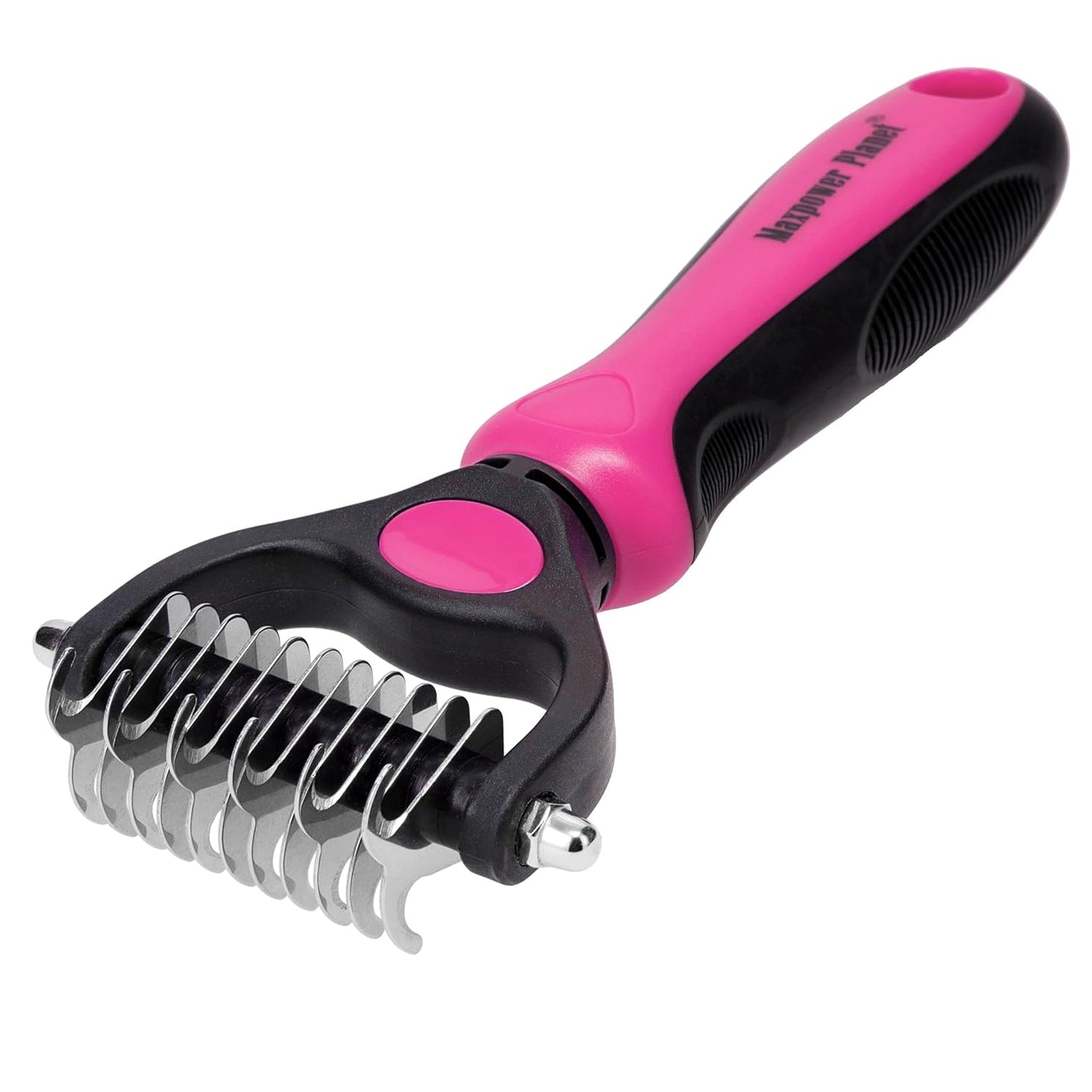 Original Pet Grooming Rake - Double-Sided Deshedding Dematting Tool, Undercoat Rake for Dogs & Cats, Extra-Wide Dog Grooming Brush & Deshedder Comb for Long Hair, Reduces Shedding 95%