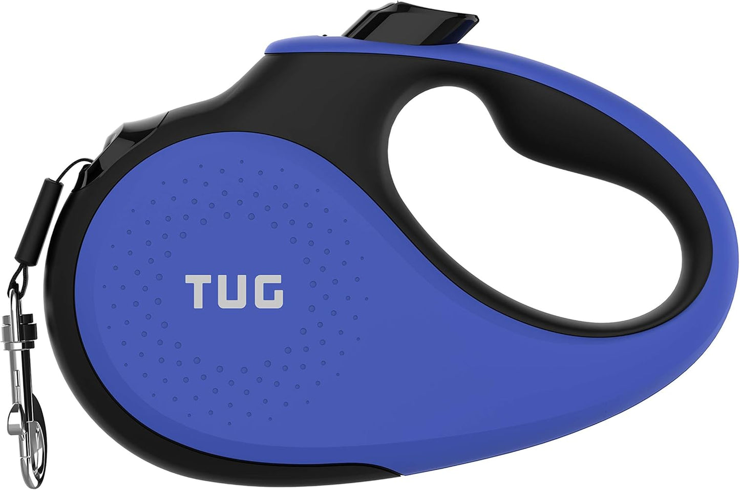 360° Tangle-Free Retractable Dog Leash | 16 Ft Strong Nylon Tape | One-Handed Brake, Pause, Lock (Large, White)