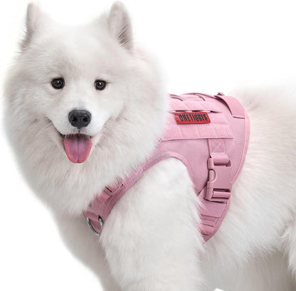 Tactical Dog Harness Vest - Adjustable No-Pull Service Dog Vest with Hook & Loop Panels for Walking, Hiking, and Training (Ranger Green, XS)