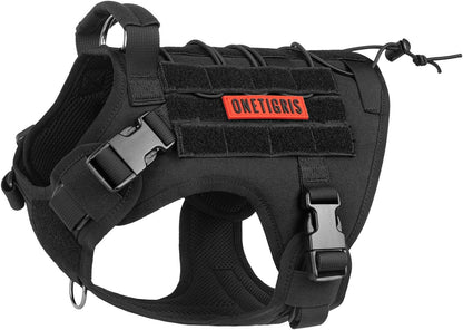 Tactical Dog Harness Vest - Adjustable No-Pull Service Dog Vest with Hook & Loop Panels for Walking, Hiking, and Training (Ranger Green, XS)