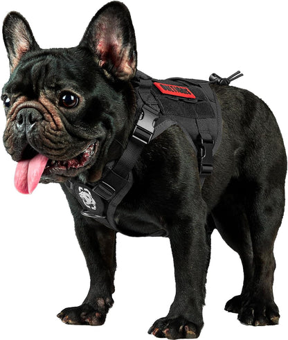 Tactical Dog Harness Vest - Adjustable No-Pull Service Dog Vest with Hook & Loop Panels for Walking, Hiking, and Training (Ranger Green, XS)