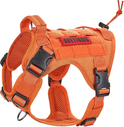 Tactical Dog Harness Vest - Adjustable No-Pull Service Dog Vest with Hook & Loop Panels for Walking, Hiking, and Training (Ranger Green, XS)