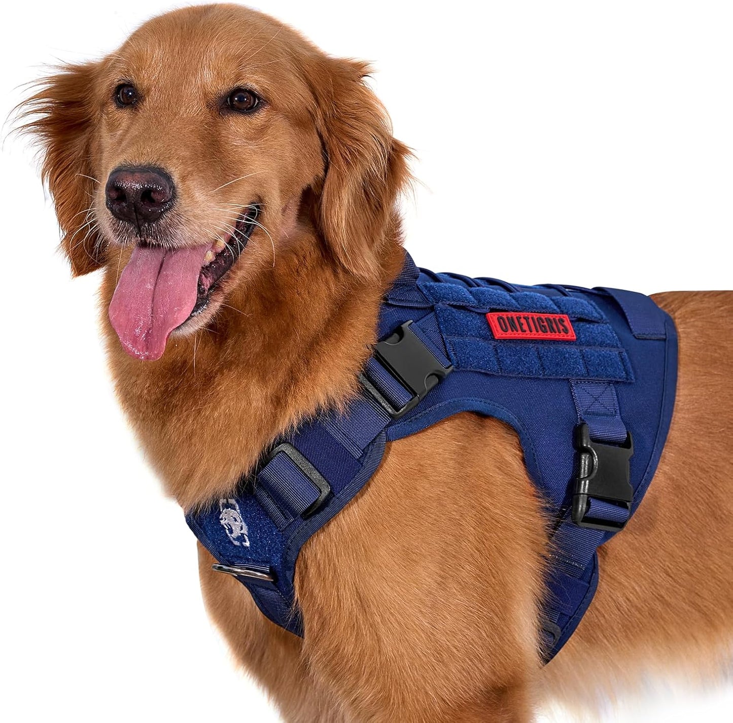 Tactical Dog Harness Vest - Adjustable No-Pull Service Dog Vest with Hook & Loop Panels for Walking, Hiking, and Training (Ranger Green, XS)